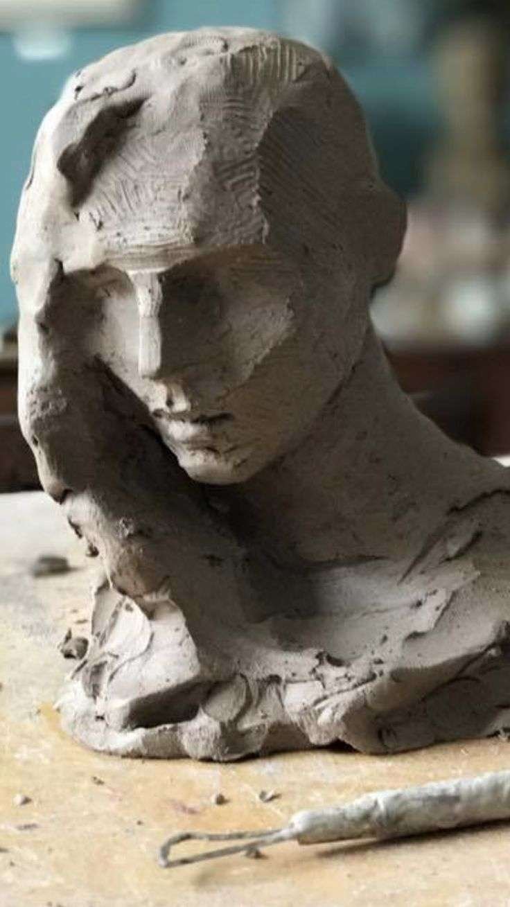 clay portrait | Sculpture techniques, Sculpture art clay, Sculpture