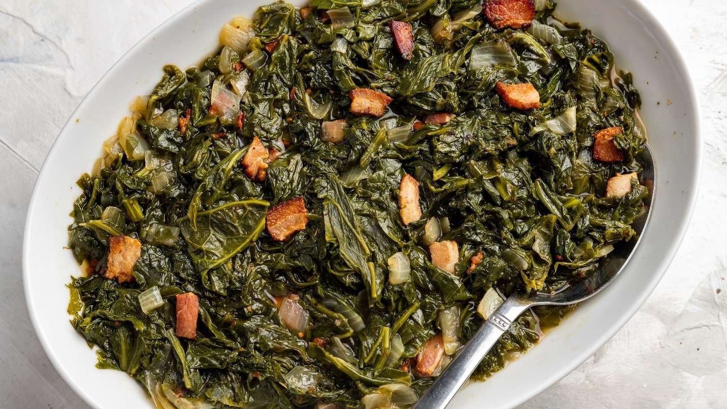 Simple Southern Mustard Greens Recipe With Bacon