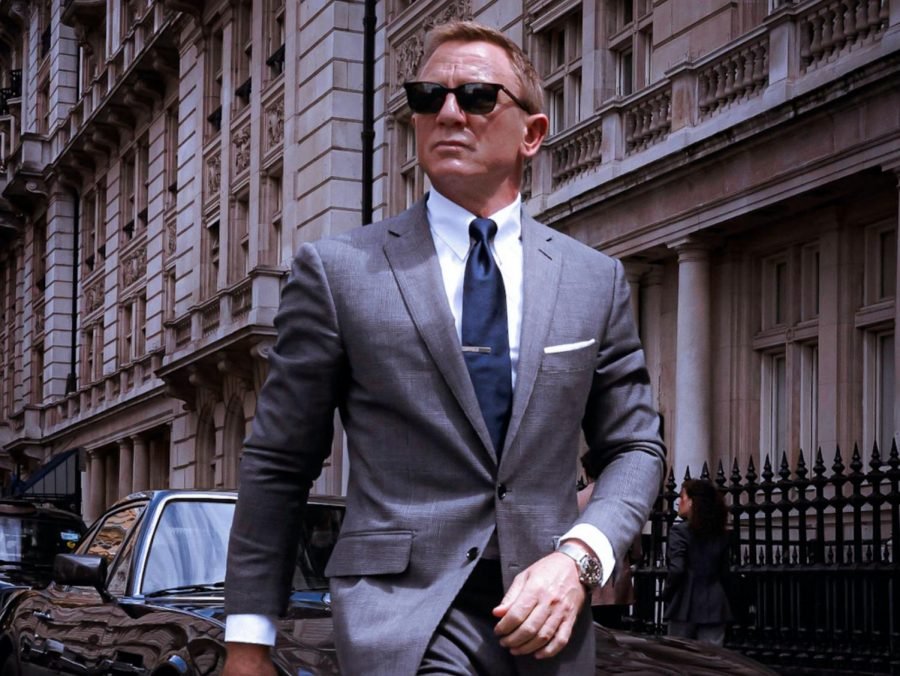 Daniel Craig appears as James Bond in a London scene from the film “No Time to Die.” Craig has been critically acclaimed for his acting while playing the character over a span of 15 years. 