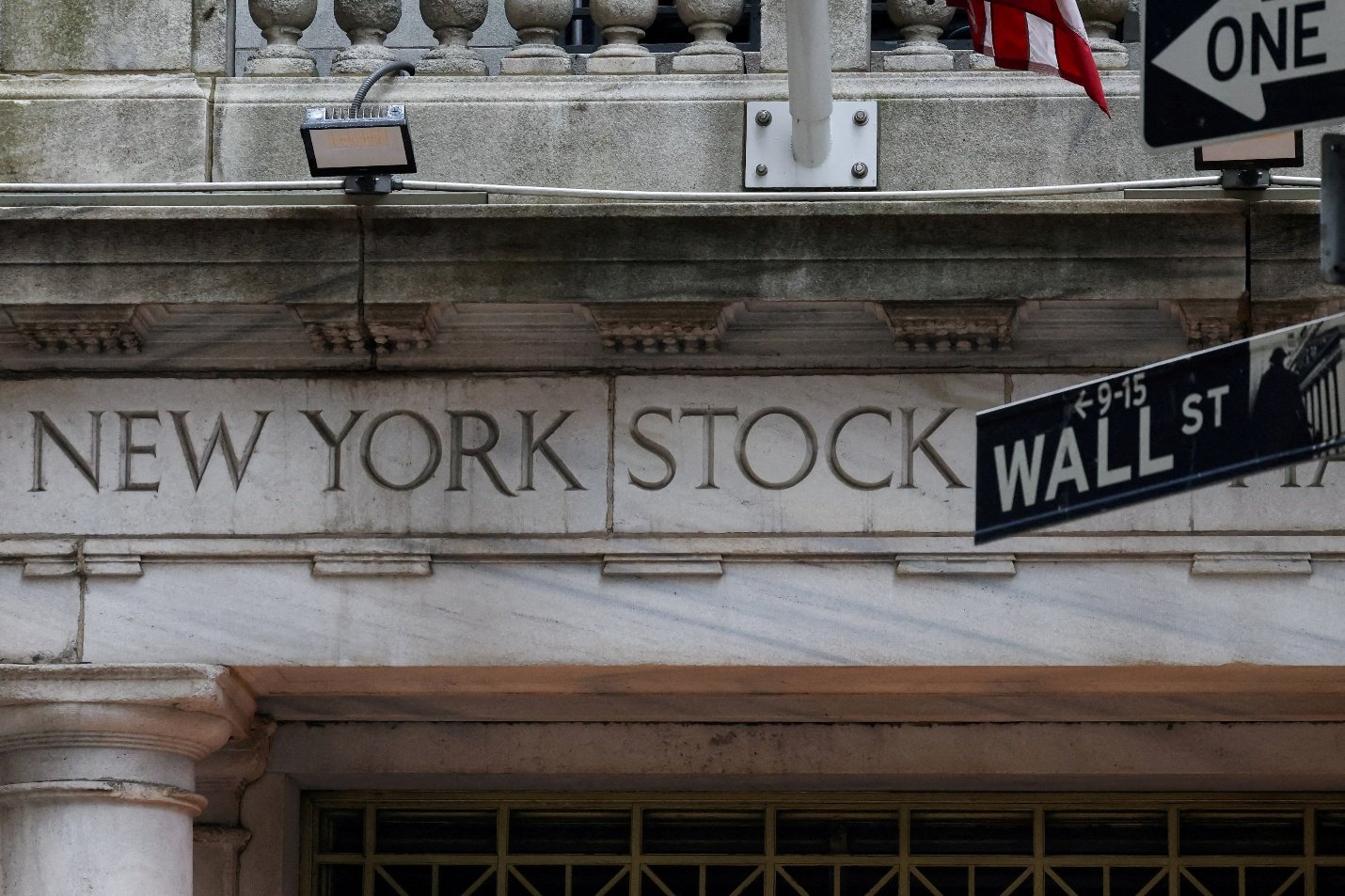 NYSE Wall Street entrance in New York City, United States