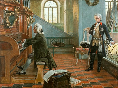 Order painting 'J.S.Bach plays organ for Frederick the great' by Rudolf Eichstaedt