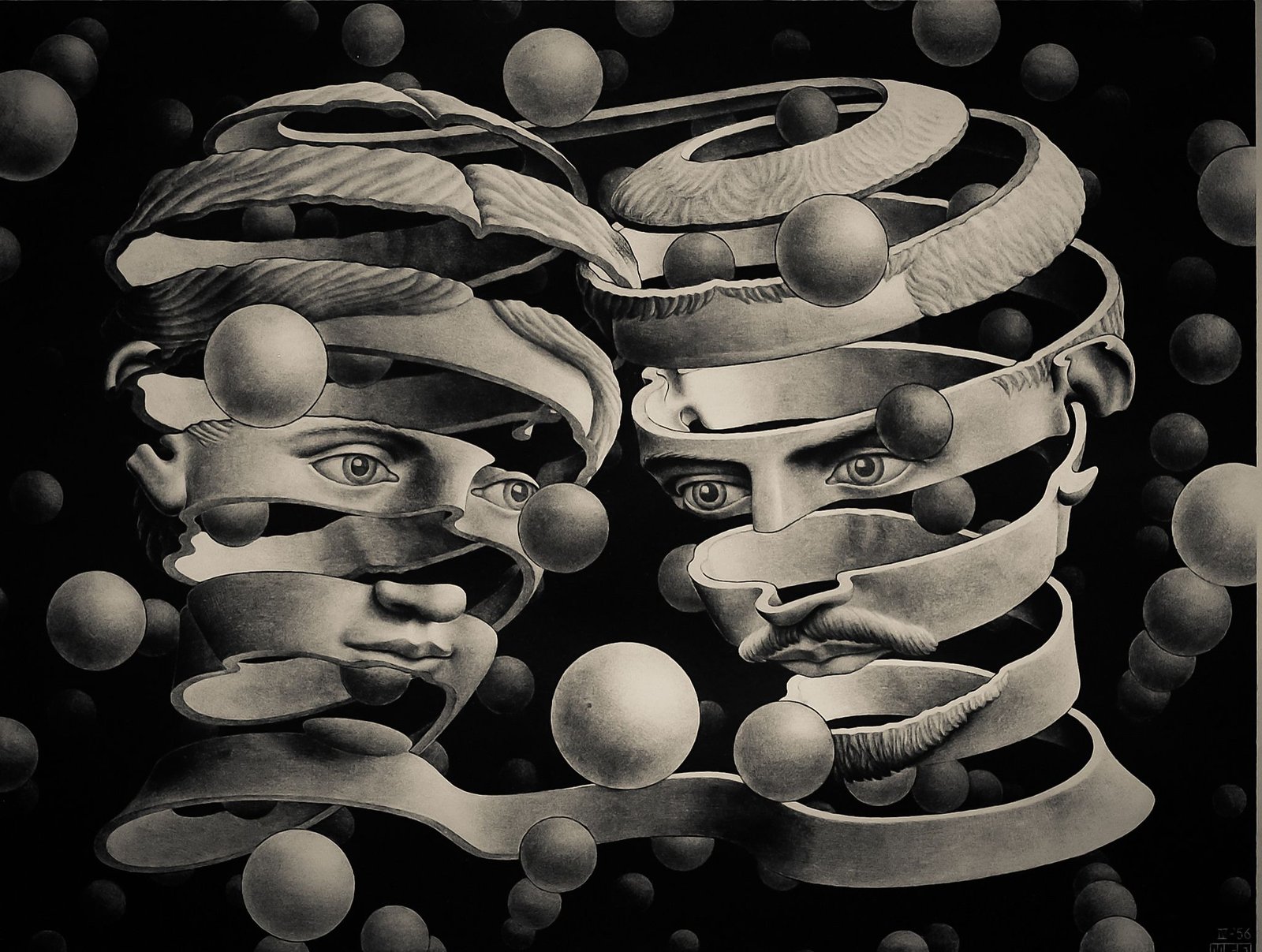 M.C. Escher, Bond of Union, 1956, Lithograph 5/12/18 #mfaboston ...
