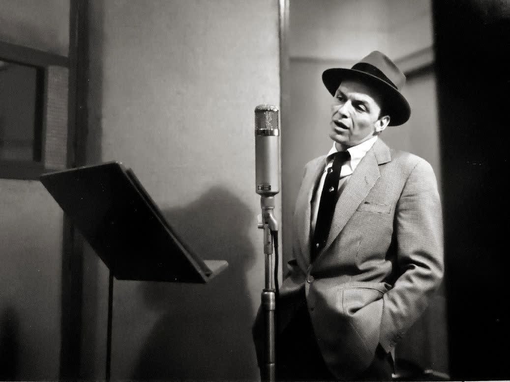 Herman Leonard, Frank Sinatra, NYC (singing), 1956 | Peter Fetterman Gallery
